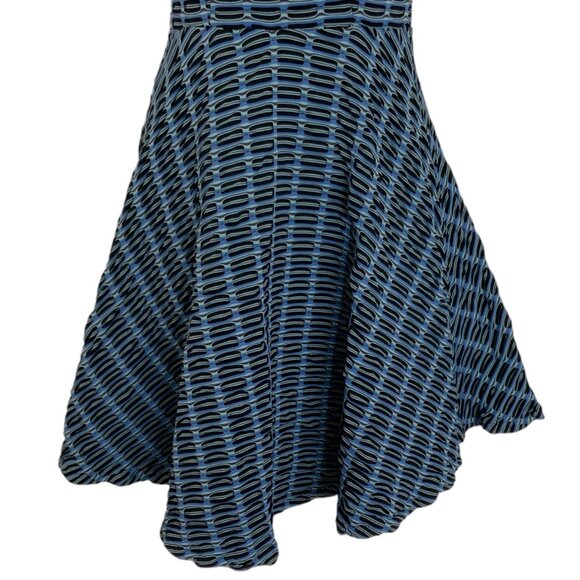 Opening Ceremony Jacquard Skater Dress XS Peony Blue Sleeveless Mini Party NEW - Picture 9 of 12